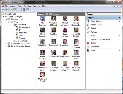 Contacts Manager for Microsoft Lync